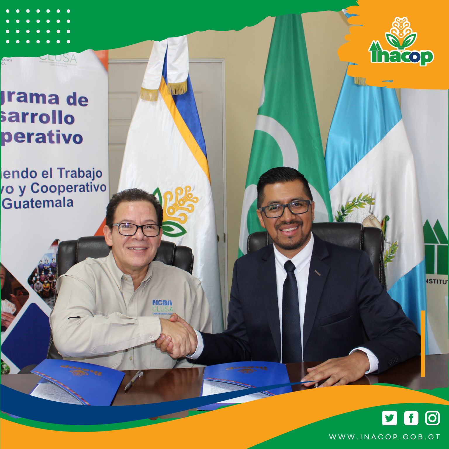 Firma de convenio marco de cooperación entre el -INACOP- y NCBA-CLUSA ...